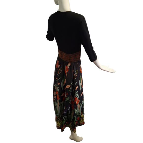 Whimsical Fairy Womens size XS Floral Flowy Career Wedding Guest Swing Dress - Picture 3 of 12